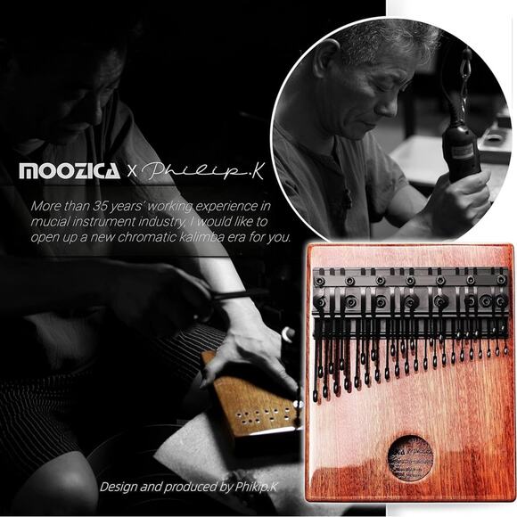 MOOZICA 36 Keys Chromatic Kalimba, Double-layer Piano Thumb Piano, Mahogany Pro! - Picture 6 of 6